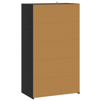 Highboard Black Oak 70 x 41 x 124 cm Engineered Wood