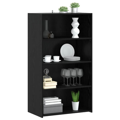 Highboard Black Oak 70 x 41 x 124 cm Engineered Wood