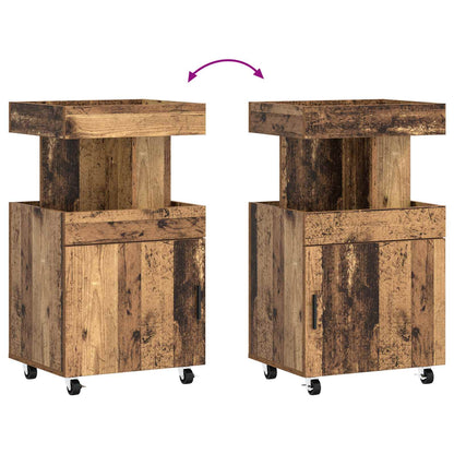 Bar Cart Old Wood 50 x 41 x 89 cm Engineered Wood