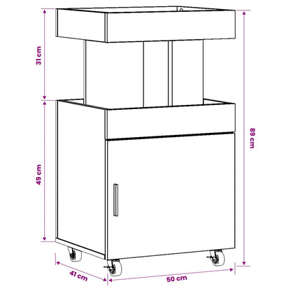 Bar Cart Old Wood 50 x 41 x 89 cm Engineered Wood