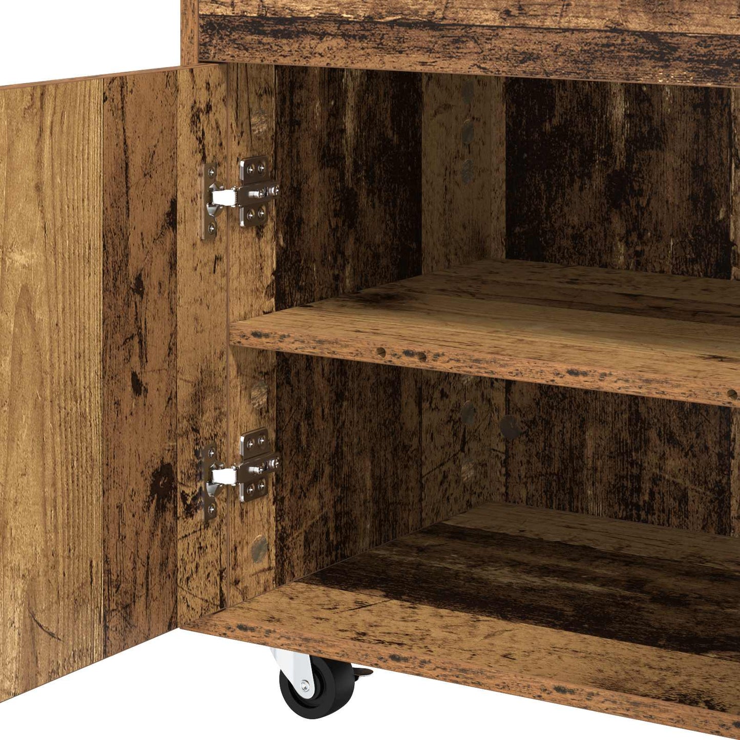 Bar Cart Old Wood 60 x 39.5 x 89 cm Engineered Wood