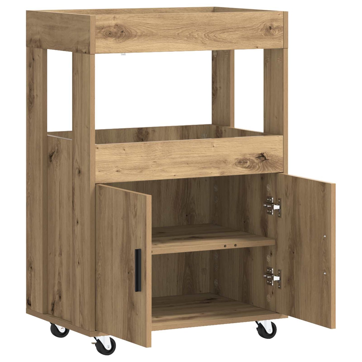 Bar Cart Artisan Oak 60 x 39.5 x 89 cm Engineered Wood
