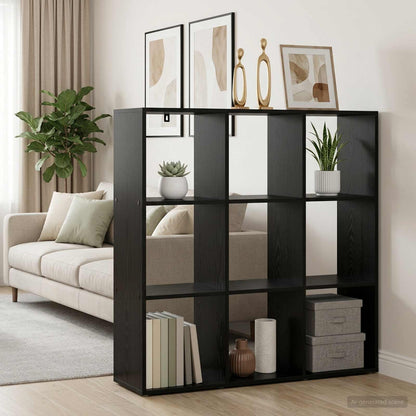 Book Cabinet 102 x 29 x 103.5 cm Engineered Wood Black Oak