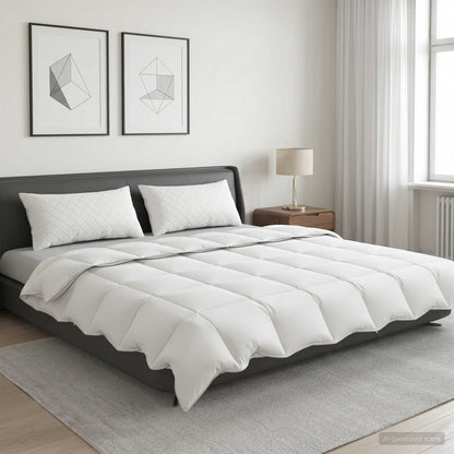 90% Goose Down Duvet Set FULDA 3 pcs 200 x 200 cm Summer White
