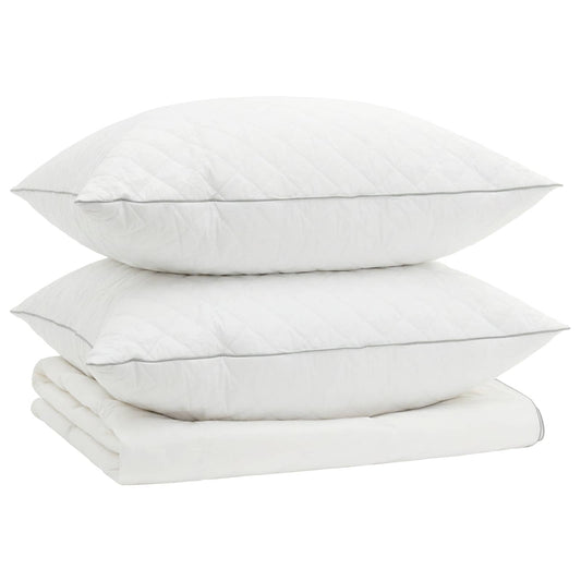 90% Goose Down Duvet Set FULDA 3 pcs 135 x 220 cm Summer White