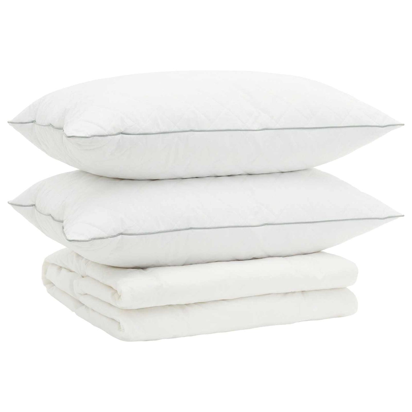 90% Goose Down Duvet Set FULDA 3 pcs 135 x 220 cm Summer White