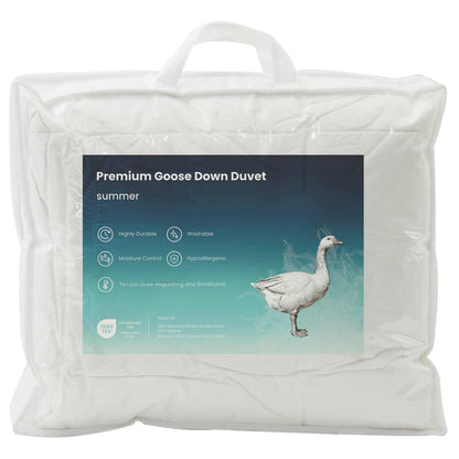 90% Goose Down Duvet Set FULDA 3 pcs 155 x 220 cm Summer White