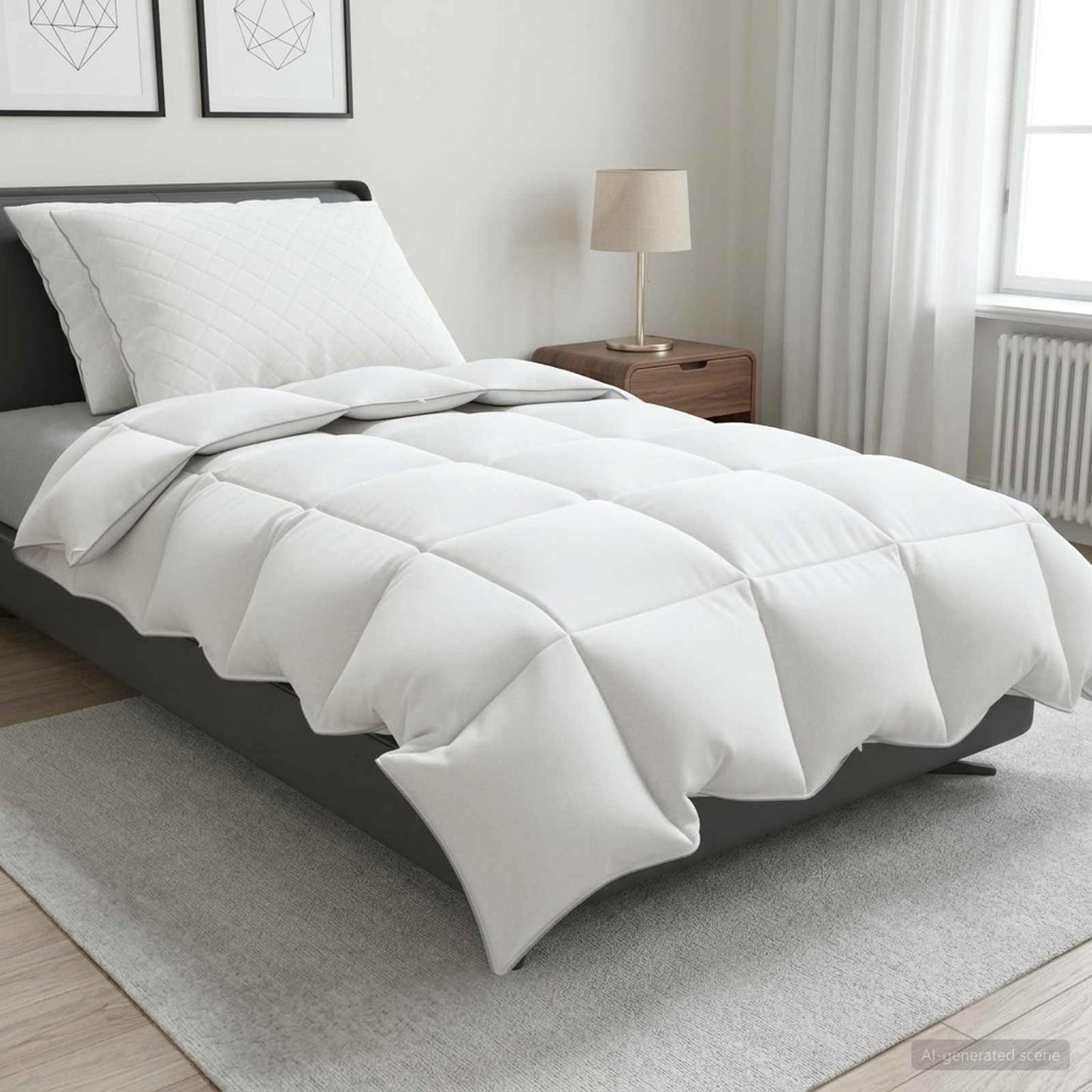 90% Goose Down Duvet Set FULDA 3 pcs 140 x 220 cm All Seasons