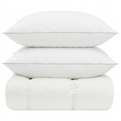 90% Goose Down Duvet Set FULDA 3 pcs 135 x 220 cm Winter White