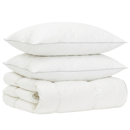 90% Goose Down Duvet Set FULDA 3 pcs 135 x 220 cm Winter White