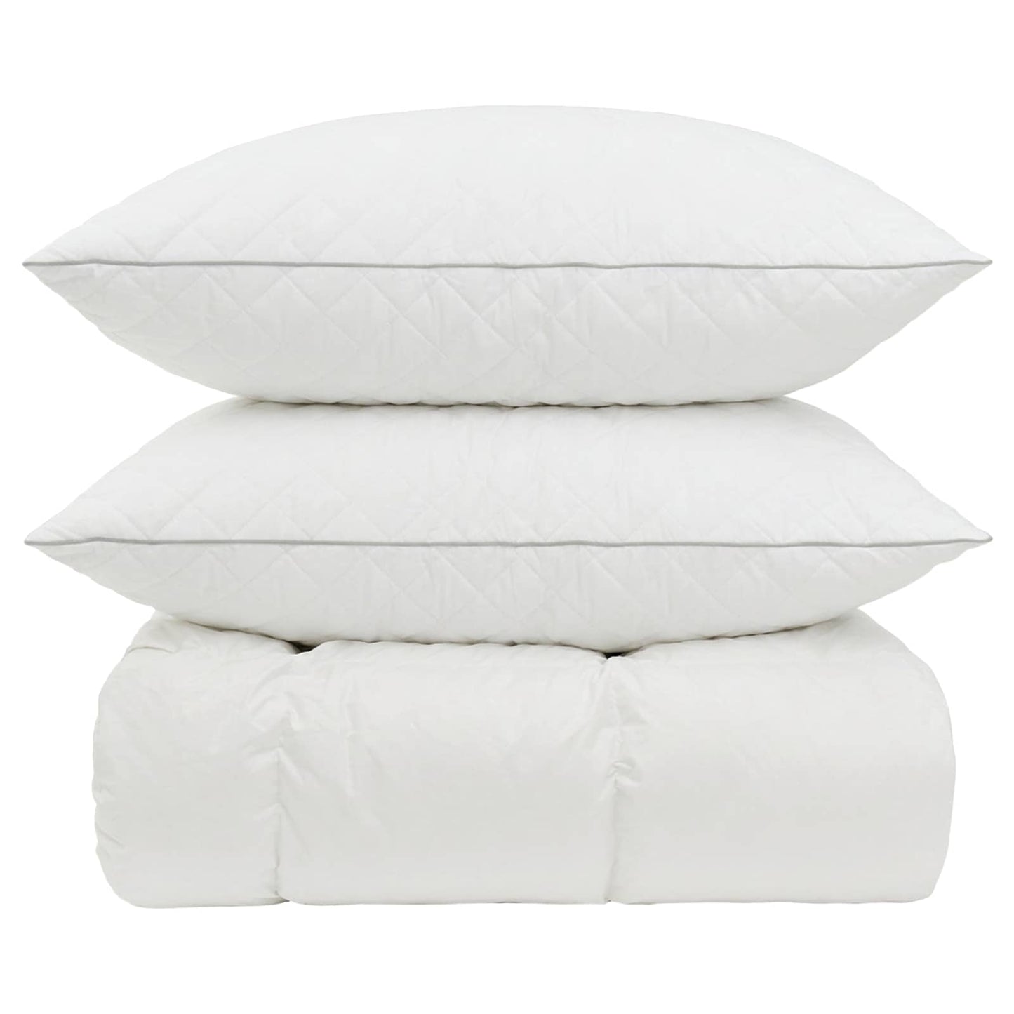 90% Goose Down Duvet Set FULDA 3 pcs 135 x 220 cm Winter White