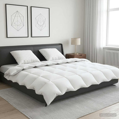 90% Goose Down Duvet Set FULDA 3 pcs 220 x 240 cm Winter White