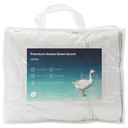 90% Goose Down Duvet Set FULDA 3 pcs 220 x 240 cm Winter White