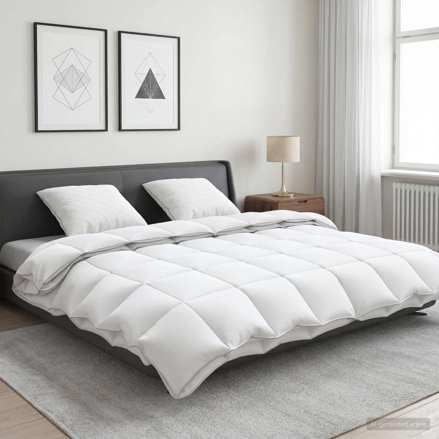 90% Goose Down Duvet Set FULDA 3 pcs 200 x 200 cm All Seasons