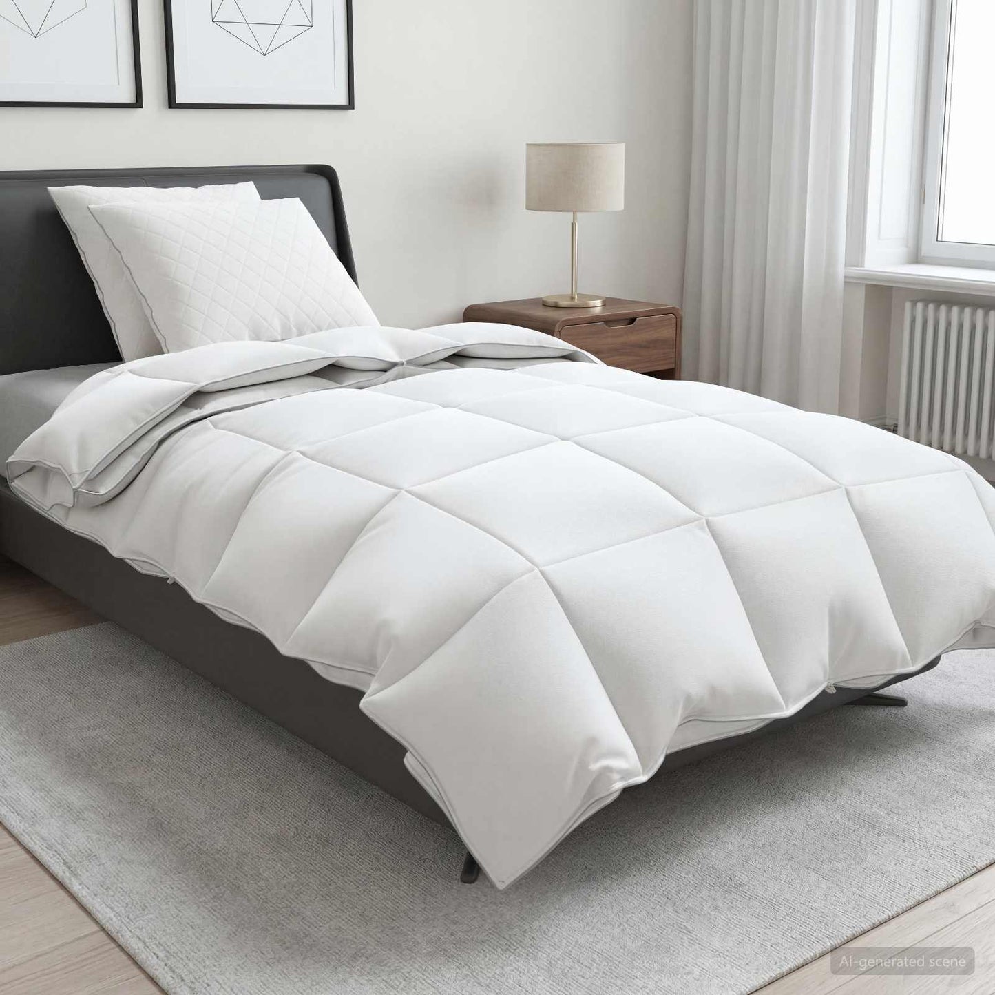 90% Goose Down Duvet Set FULDA 3 pcs 155 x 220 cm All Seasons