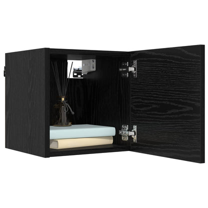 TV Cabinet Set 8 pcs 80 x 30 x 30 cm Black Oak Engineered Wood