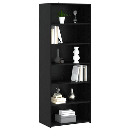 Sideboard Black Oak 70 x 41 x 185 cm Engineered Wood