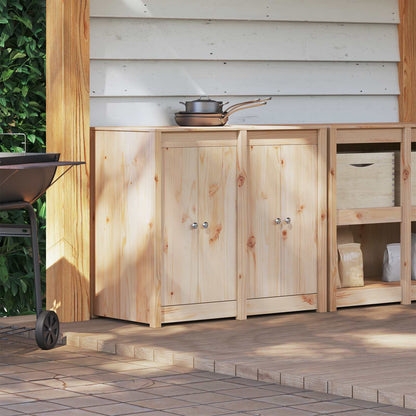 Outdoor Kitchen Cabinet MEPPEL Natural Douglas 106 x 55 x 92 cm