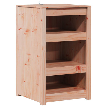 Outdoor Kitchen Cabinet MEPPEL 2 pcs White Solid Pine Wood