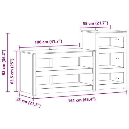 Outdoor Kitchen Cabinet MEPPEL 2 pcs White Solid Pine Wood