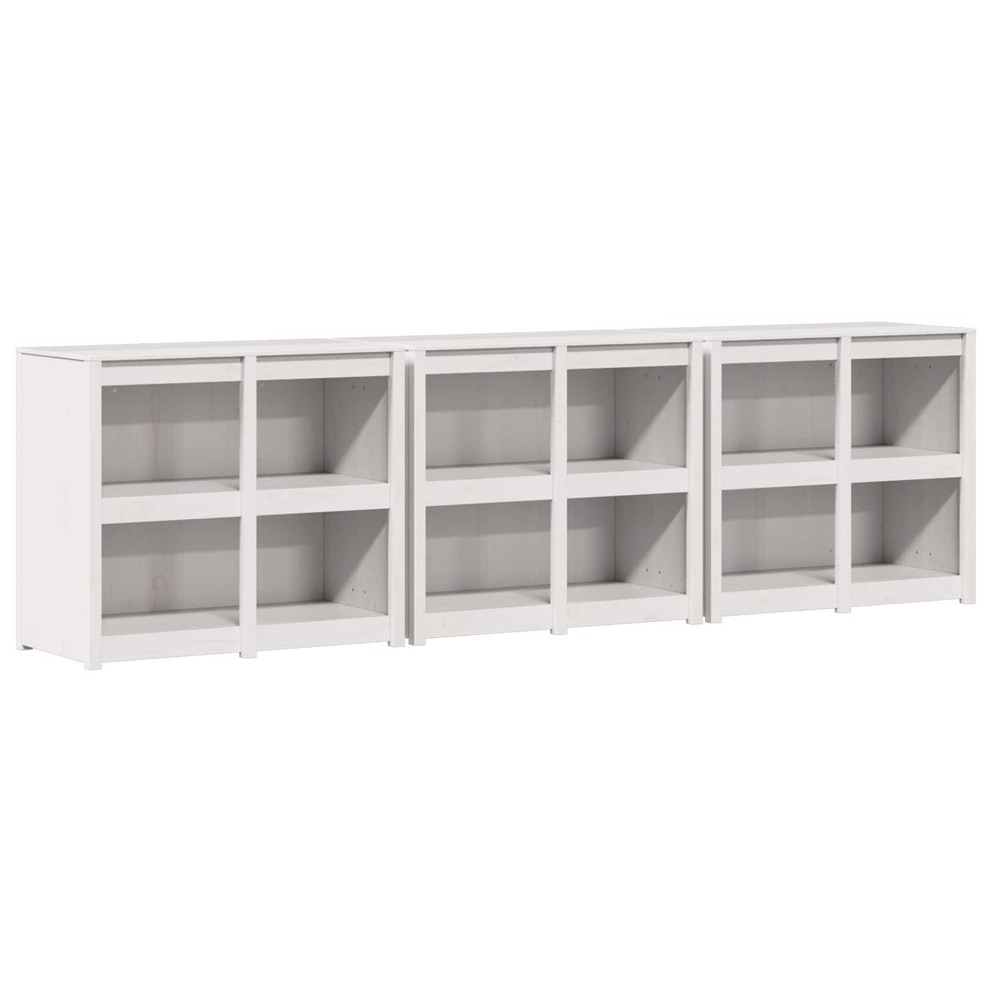 Outdoor Kitchen Cabinet MEPPEL 3 pcs White Solid Pine Wood