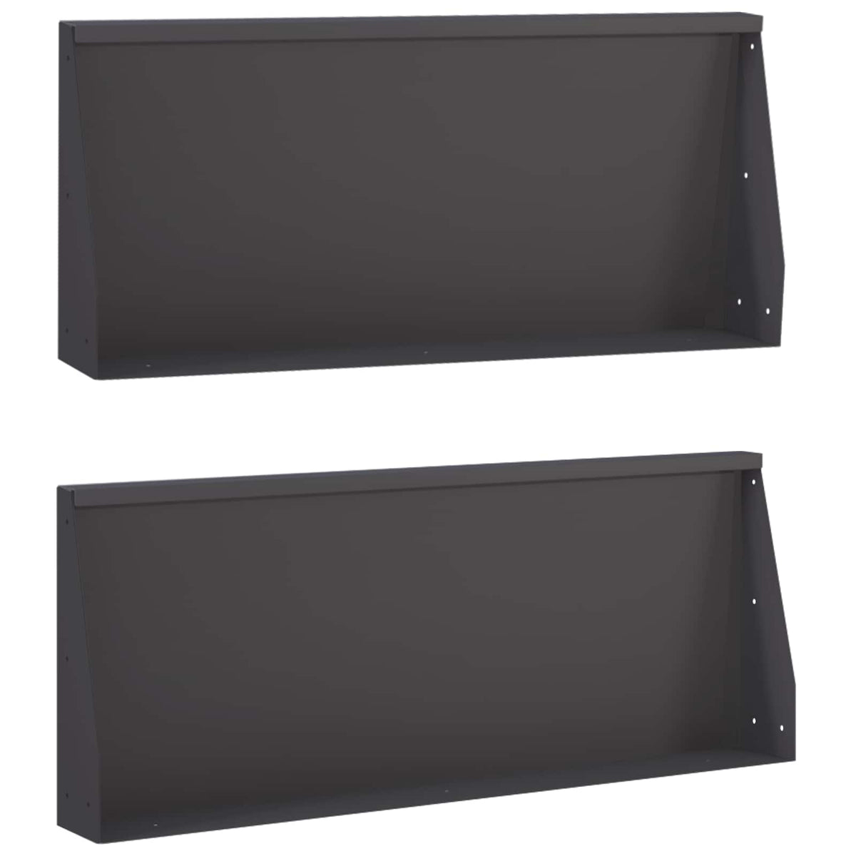 Retaining Wall 2 pcs 100 x 12 x 30 cm Steel Black