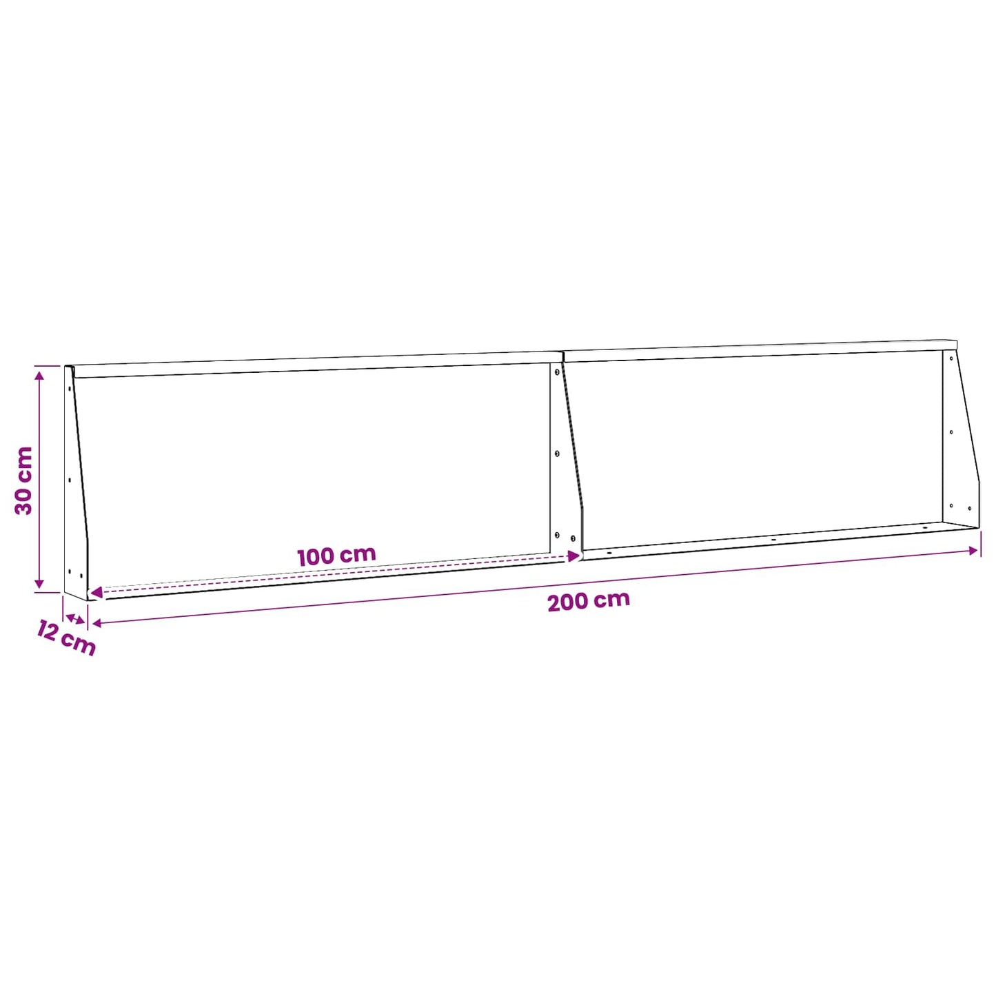 Retaining Wall 2 pcs 100 x 12 x 30 cm Steel Black