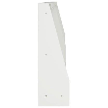 Retaining Wall 2 pcs 100 x 12 x 30 cm Steel White
