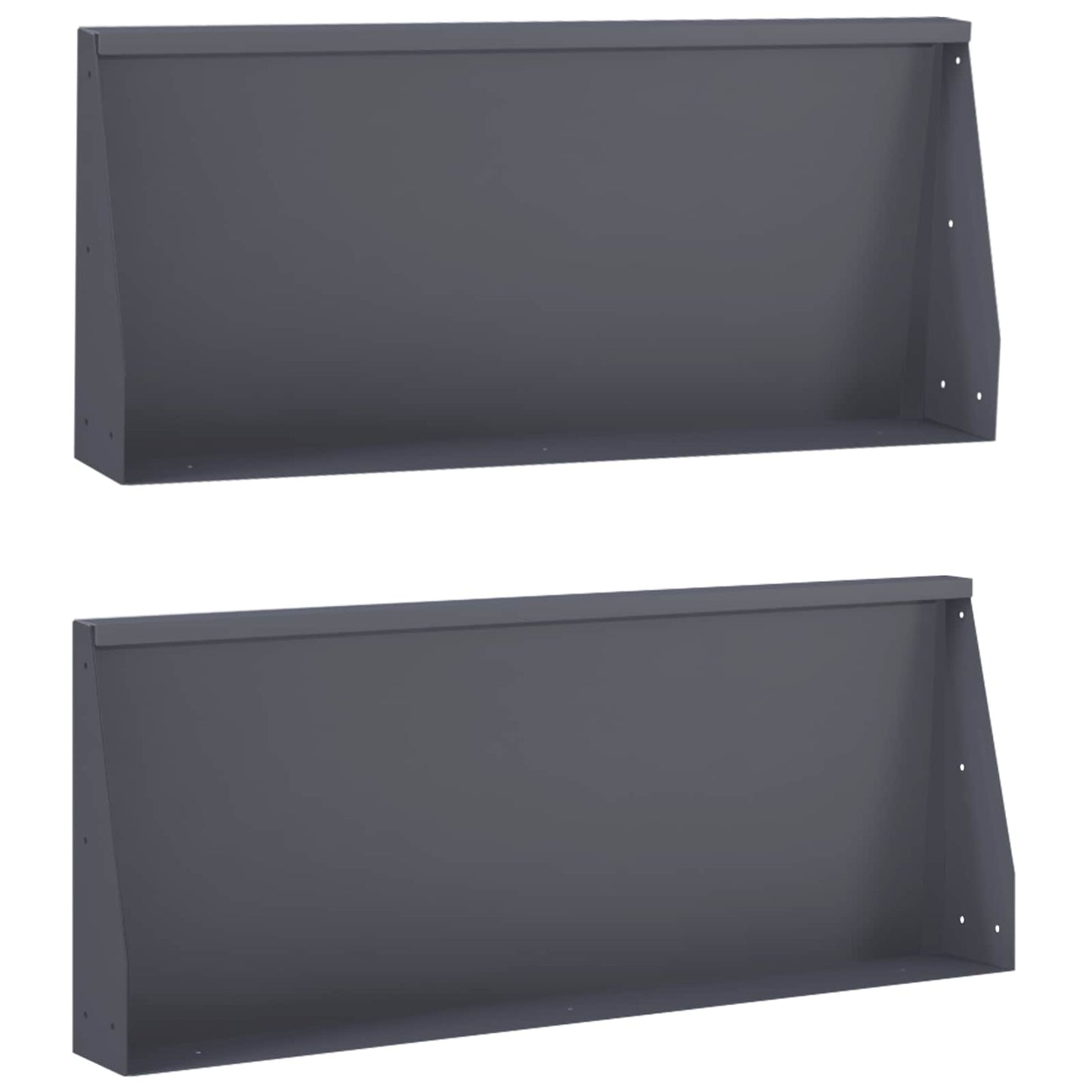 Retaining Wall 2 pcs 100 x 12 x 30 cm Steel Anthracite
