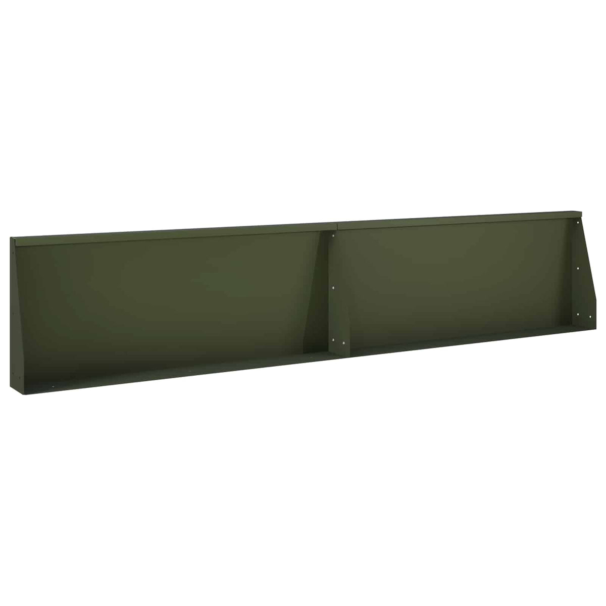 Retaining Wall 2 pcs 100 x 12 x 30 cm Steel Olive Green