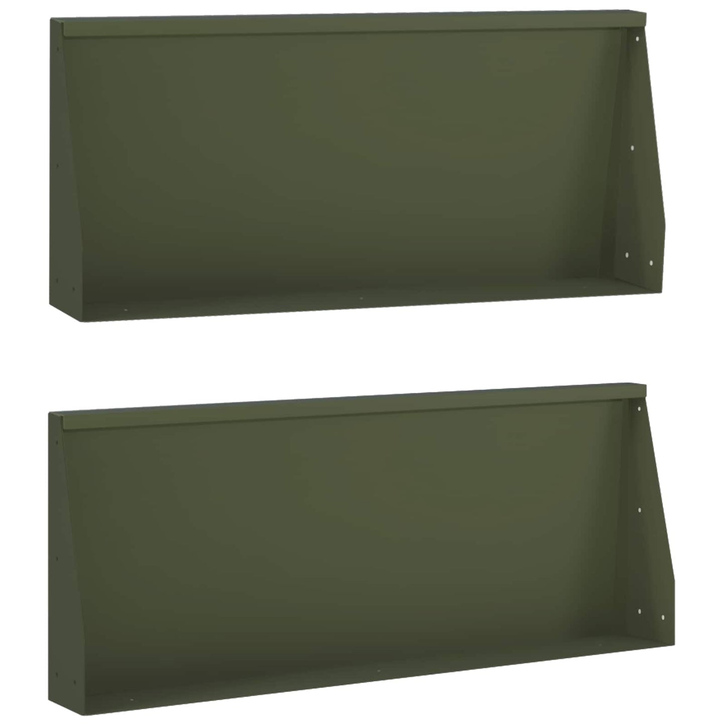 Retaining Wall 2 pcs 100 x 12 x 30 cm Steel Olive Green