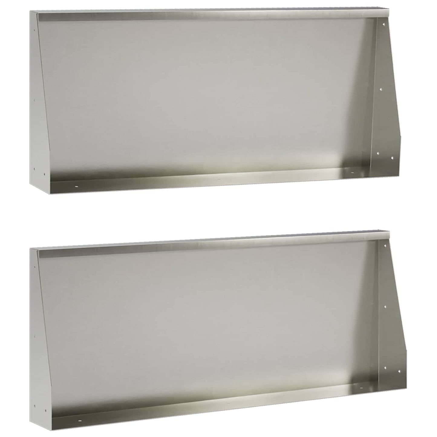 Retaining Wall 2 pcs 100 x 12 x 30 cm Stainless Steel Silver