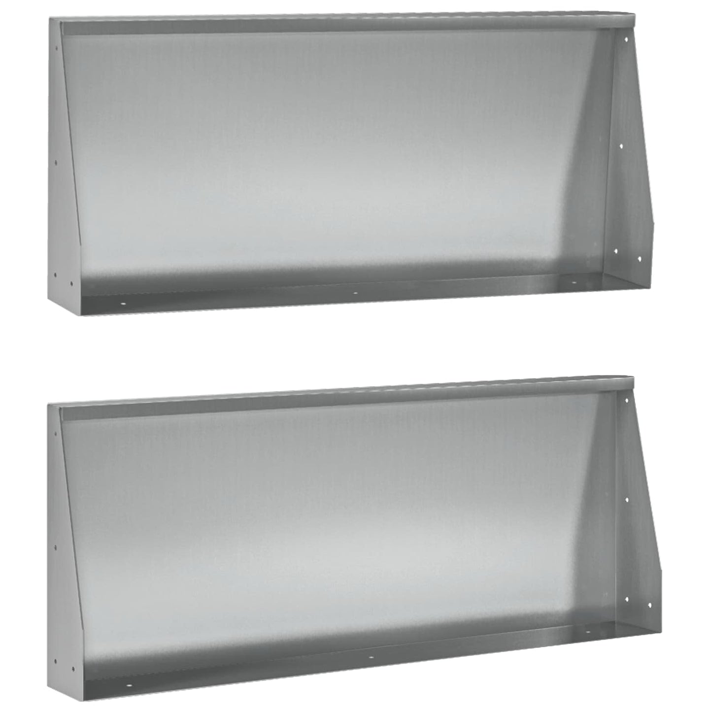 Retaining Wall 2 pcs 100 x 12 x 30 cm Galvanised Steel Silver