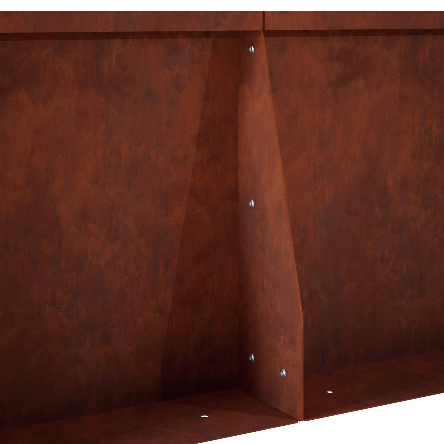 Retaining Wall 2 pcs 100 x 12 x 30 cm Weathering Steel Rusty