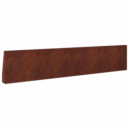 Retaining Wall 2 pcs 100 x 12 x 30 cm Weathering Steel Rusty
