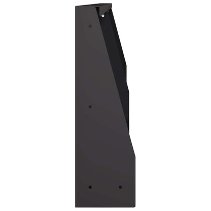 Retaining Wall 2 pcs 100 x 12 x 40 cm Steel Black