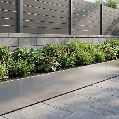 Retaining Wall 2 pcs 100 x 12 x 40 cm Stainless Steel Silver
