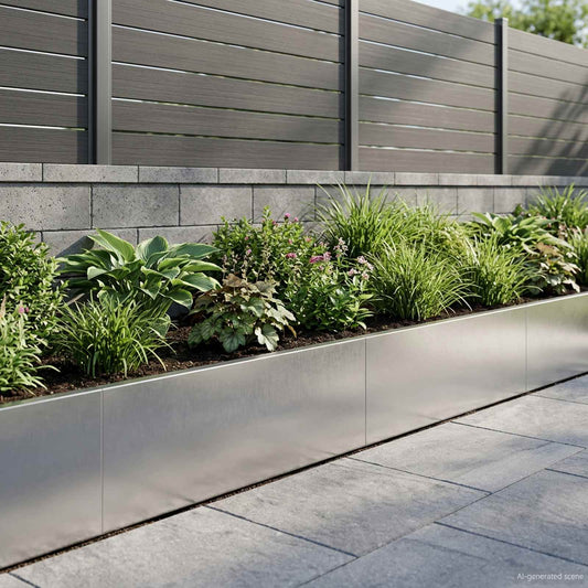 Retaining Wall 2 pcs 100 x 12 x 40 cm Stainless Steel Silver