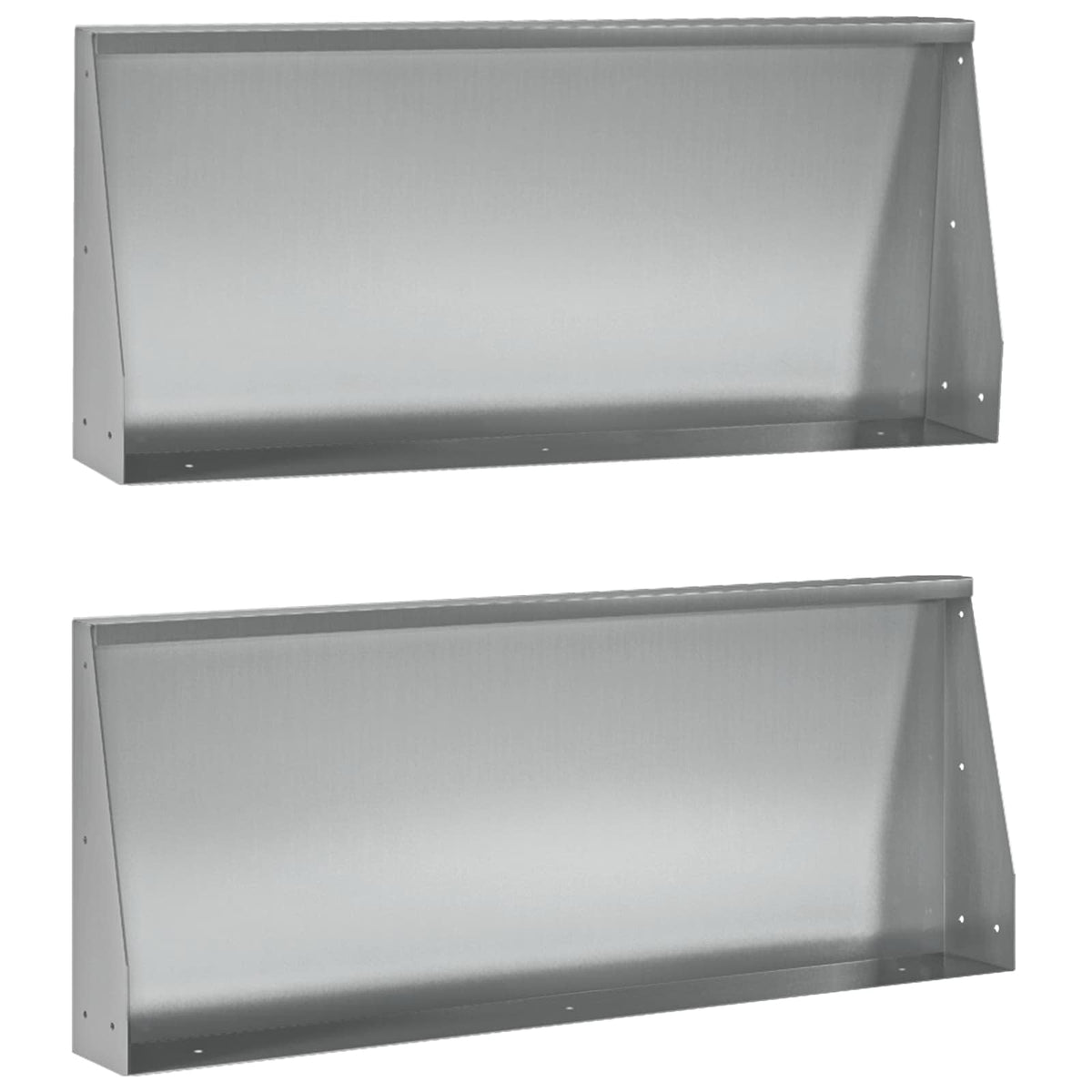 Retaining Wall 2 pcs 100 x 12 x 40 cm Galvanised Steel Silver