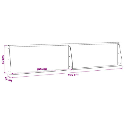 Retaining Wall 2 pcs 100 x 12 x 40 cm Galvanised Steel Silver