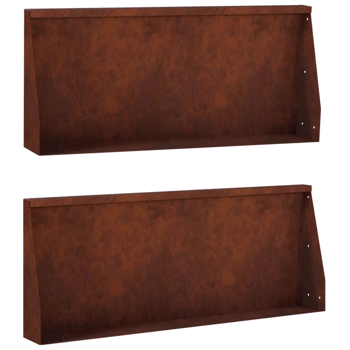 Retaining Wall 2 pcs 100 x 12 x 40 cm Weathering Steel Rusty