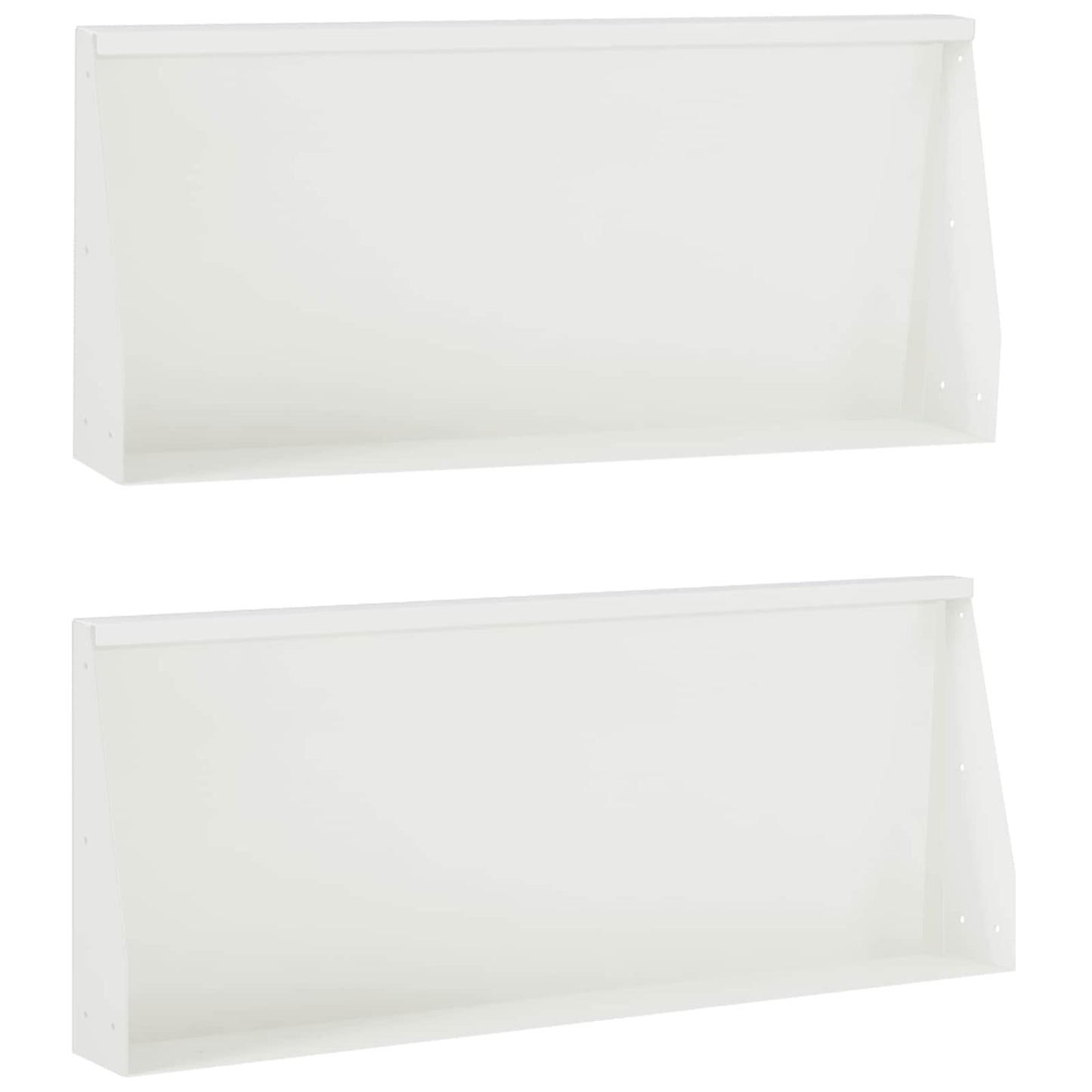 Retaining Wall 2 pcs 100 x 12 x 50 cm Steel White