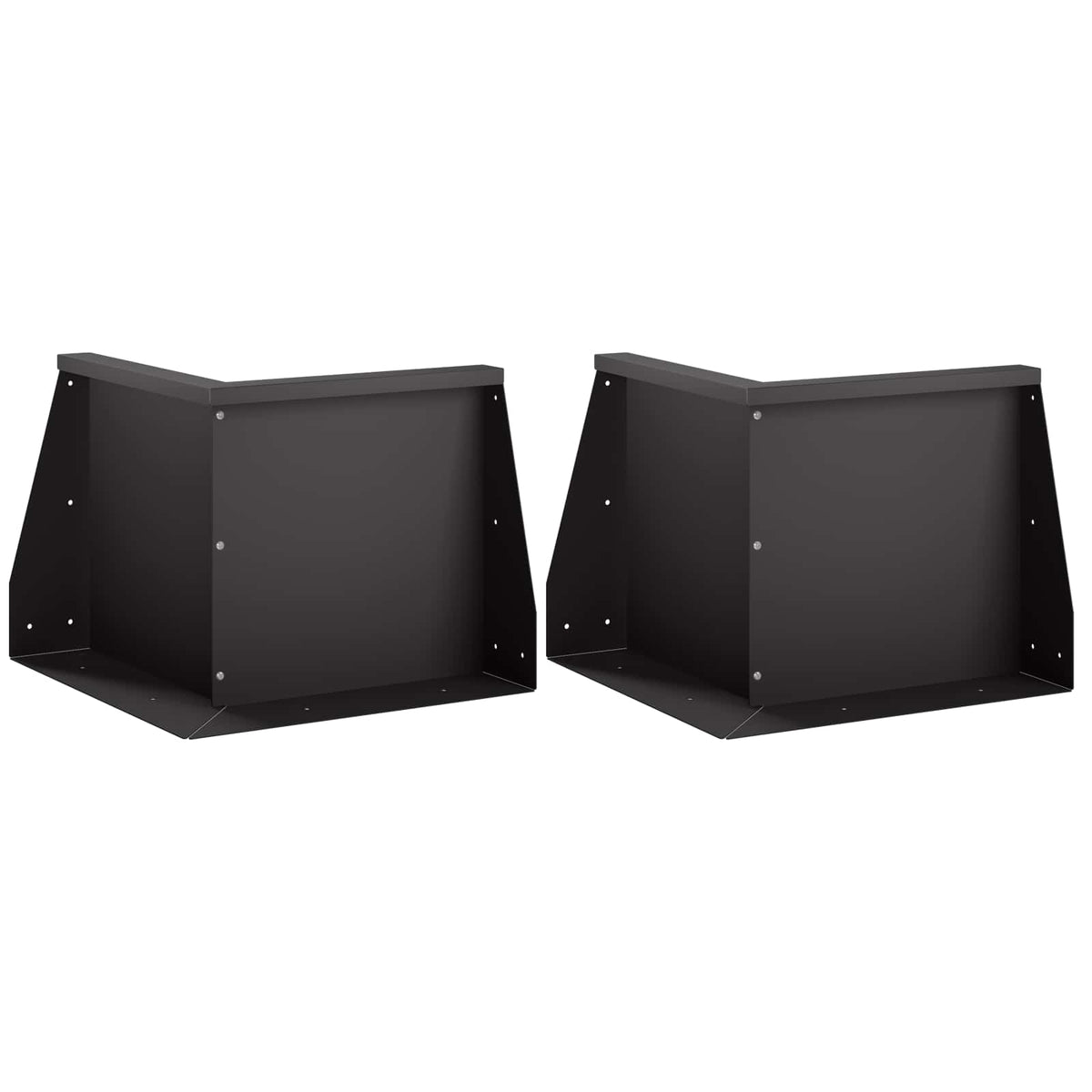 Retaining Wall 2 pcs 50 x 50 x 30 cm Steel Black