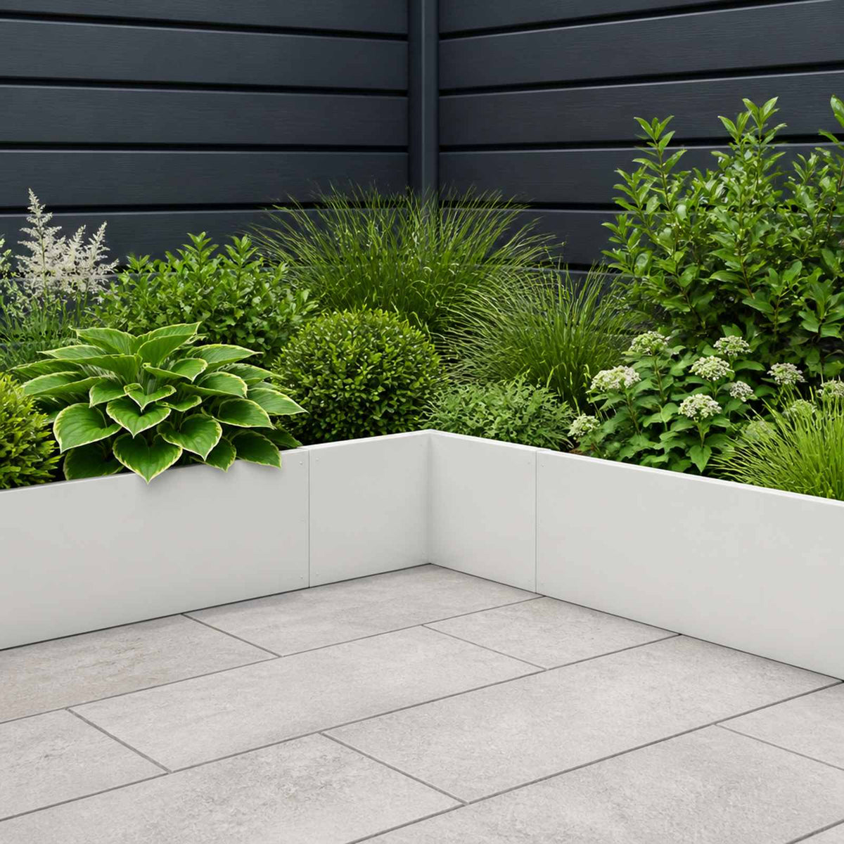 Retaining Wall 2 pcs 50 x 50 x 50 cm Steel White