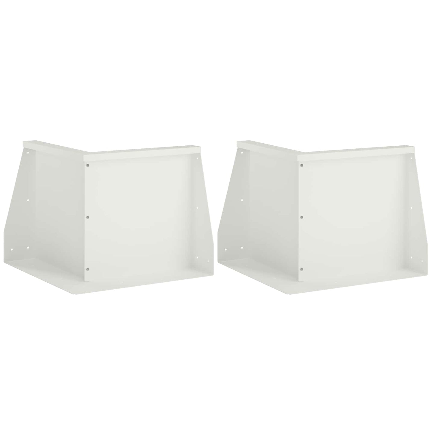 Retaining Wall 2 pcs 50 x 50 x 30 cm Steel White