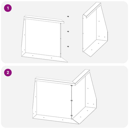 Retaining Wall 50 x 50 x 30 cm Steel Olive Green