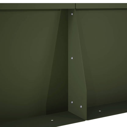 Retaining Wall 2 pcs 50 x 50 x 30 cm Steel Olive Green