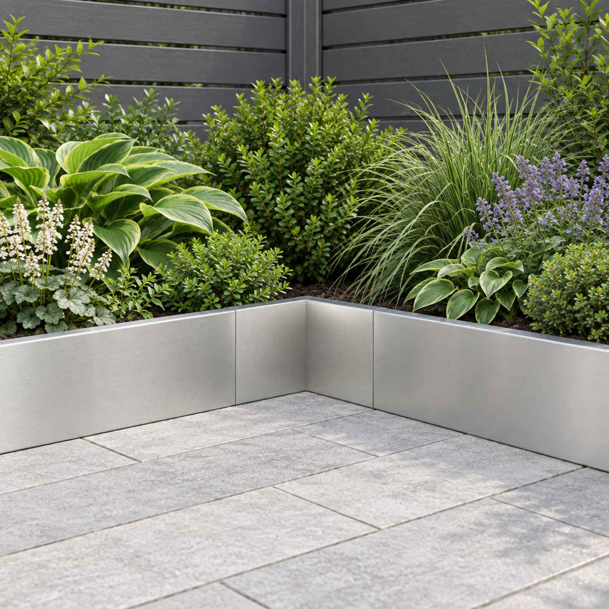 Retaining Wall 50 x 50 x 30 cm Stainless Steel Silver