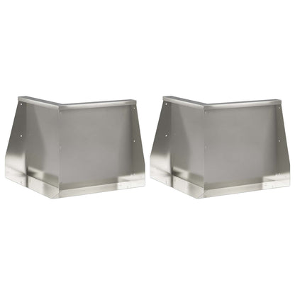 Retaining Wall 2 pcs 50 x 50 x 30 cm Stainless Steel Silver