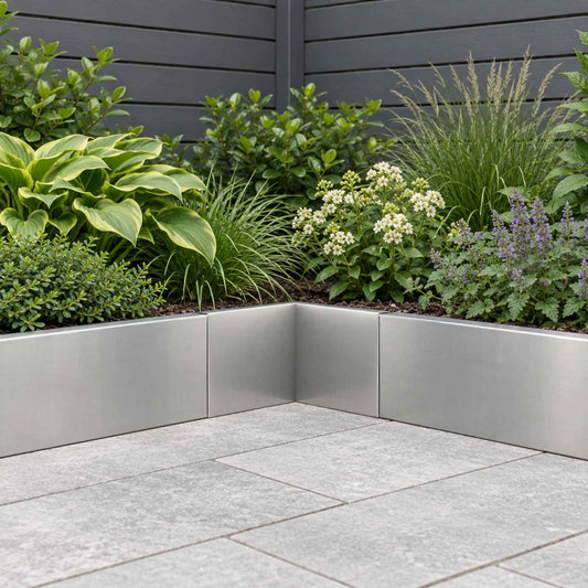 Retaining Wall 2 pcs 50 x 50 x 40 cm Galvanised Steel Silver